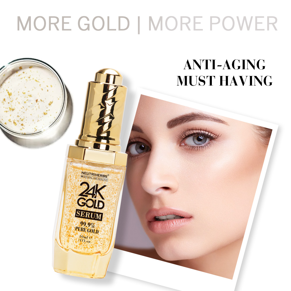 Private Label Skin Care 24K Serum Gold For Aging and Dull Skin
